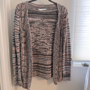 Multi color, stitched back cardigan